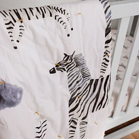 Arlyn Two-Tone White Wood Baby Crib