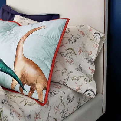 Crate&Barrel Koro Kids Organic Dinosaur Sheet Set Queen ...