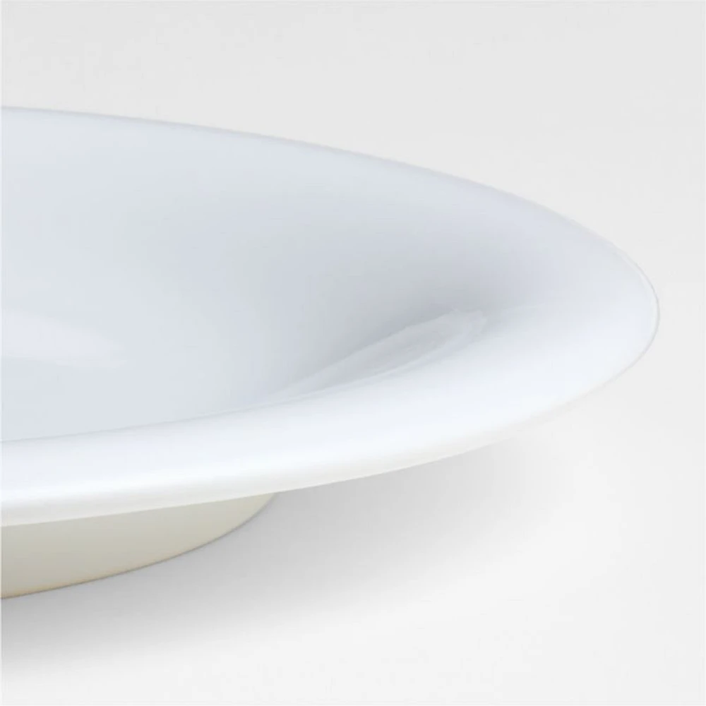 Caesna White Stoneware Dinner Plate