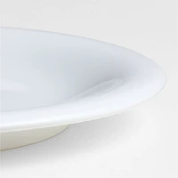 Caesna White Stoneware Dinner Plate