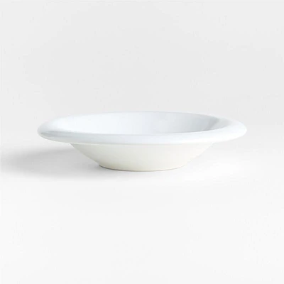 Caesna White Stoneware Low Bowl
