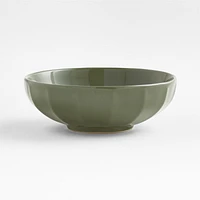 Cafe Olive Green Low Bowl