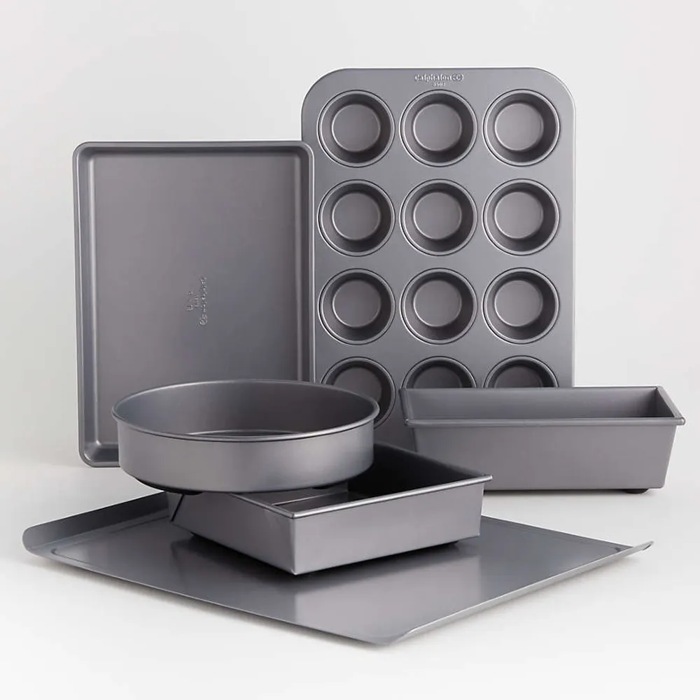 Crate & Barrel Slate Blue Bakeware 6-Piece Set