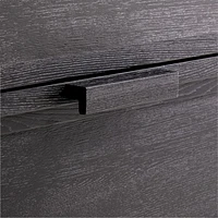 Calypso 64" Black Wood Desk with Outlets