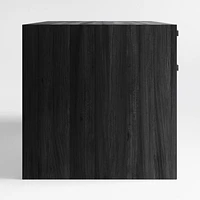 Calypso 64" Black Wood Desk with Outlets
