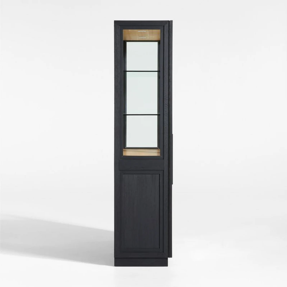 Calypso Large Two-Toned Black Elm Wood Storage Cabinet