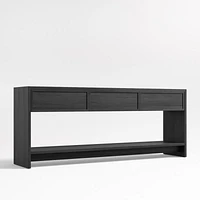 Calypso 72" Rectangular Black Wood Storage Console Table