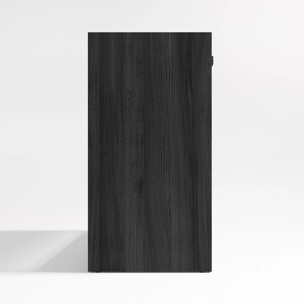 Calypso 72" Rectangular Black Wood Storage Console Table