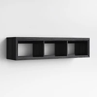 Calypso Black Wood Wall-Mounted Storage