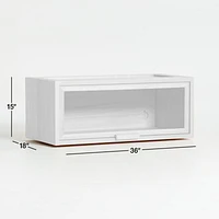 Calypso Natural Elm Wood Modular Single Glass-Door Storage Component