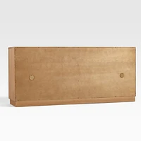 Calypso 72" Elm Natural Wood Storage Media Console with Glass Doors