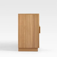 Calypso 72" Elm Natural Wood Storage Media Console with Glass Doors