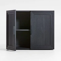 Calypso Black Modular Wood Cabinet Base with Doors