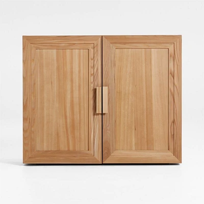 Calypso Natural Elm Wood Cabinet Base with Doors