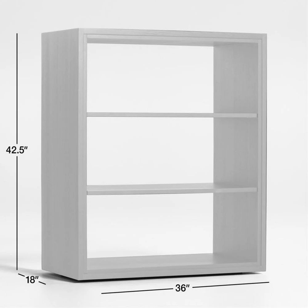 Calypso Black Wood Open Modular Bookcase Hutch