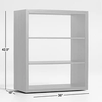 Calypso Black Wood Open Modular Bookcase Hutch