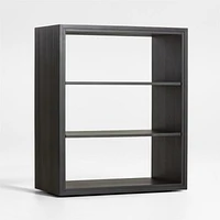 Calypso Black Wood Open Modular Bookcase Hutch