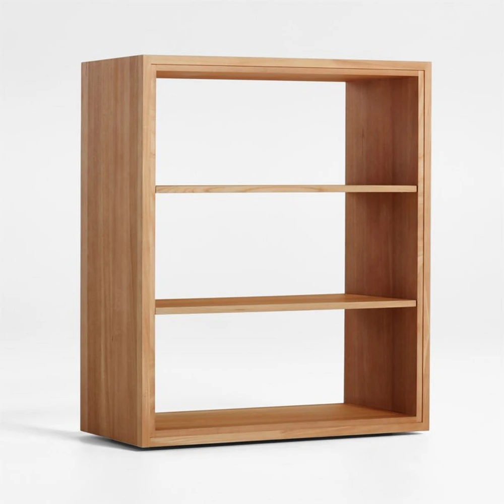 Calypso Natural Elm Wood Open Modular Bookcase Hutch