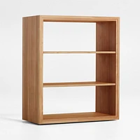 Calypso Natural Elm Wood Open Modular Bookcase Hutch