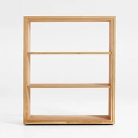 Calypso Natural Elm Wood Open Modular Bookcase Hutch