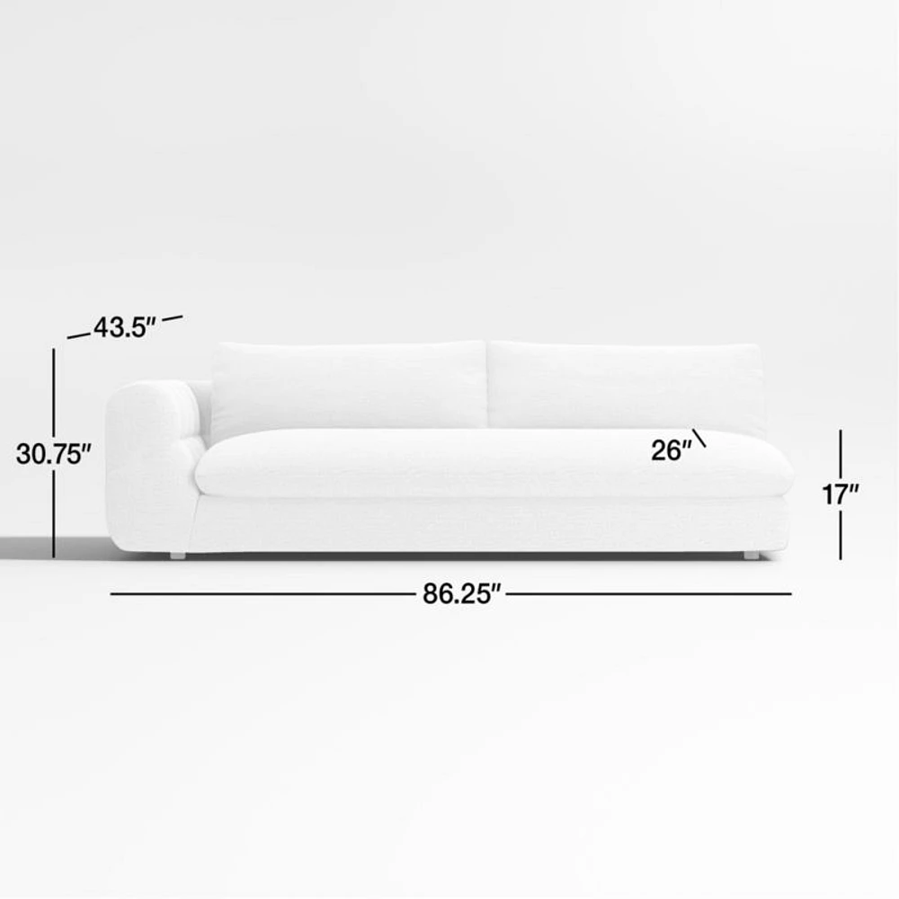Cambria Bouclé Left-Arm Sofa