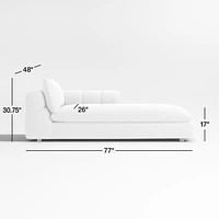Cambria Bouclé Right-Arm Chaise Lounge