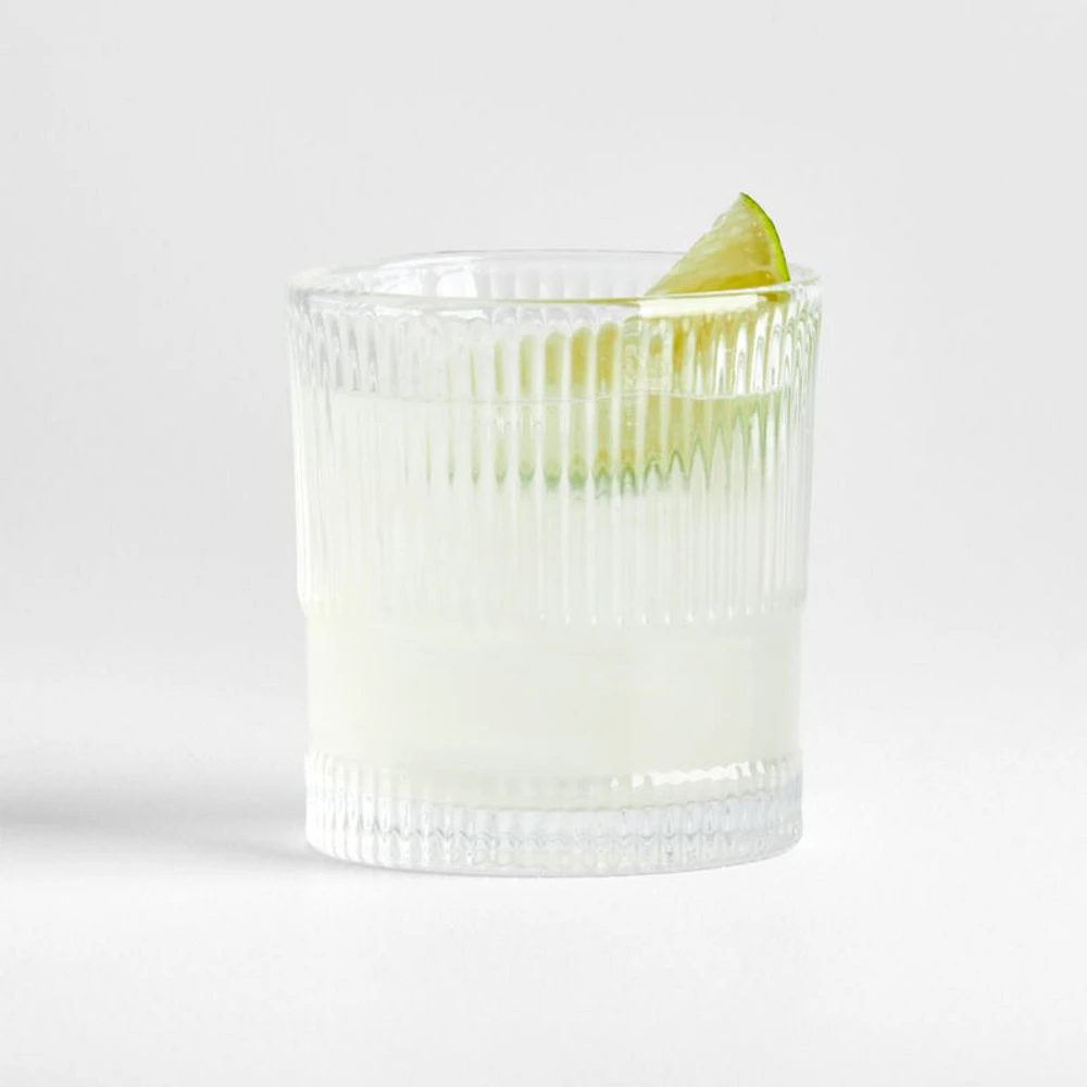 Camden 9.8-Oz. Clear Fluted Double Old-Fashioned Glass