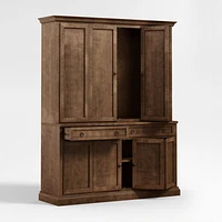 Cameo Nero Noce 2-Piece Entertainment Center with Wood Doors
