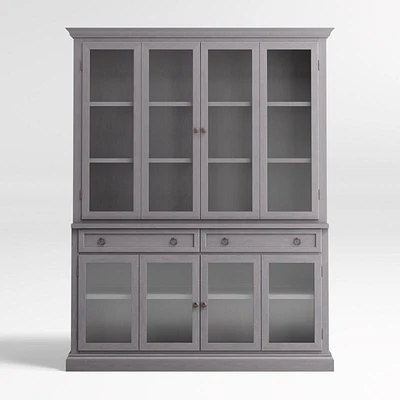 Cameo Dove Grey 2-Piece Entertainment Center with Glass Doors