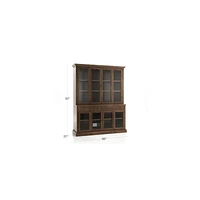 Cameo Nero Noce 2-Piece Entertainment Center with Glass Door