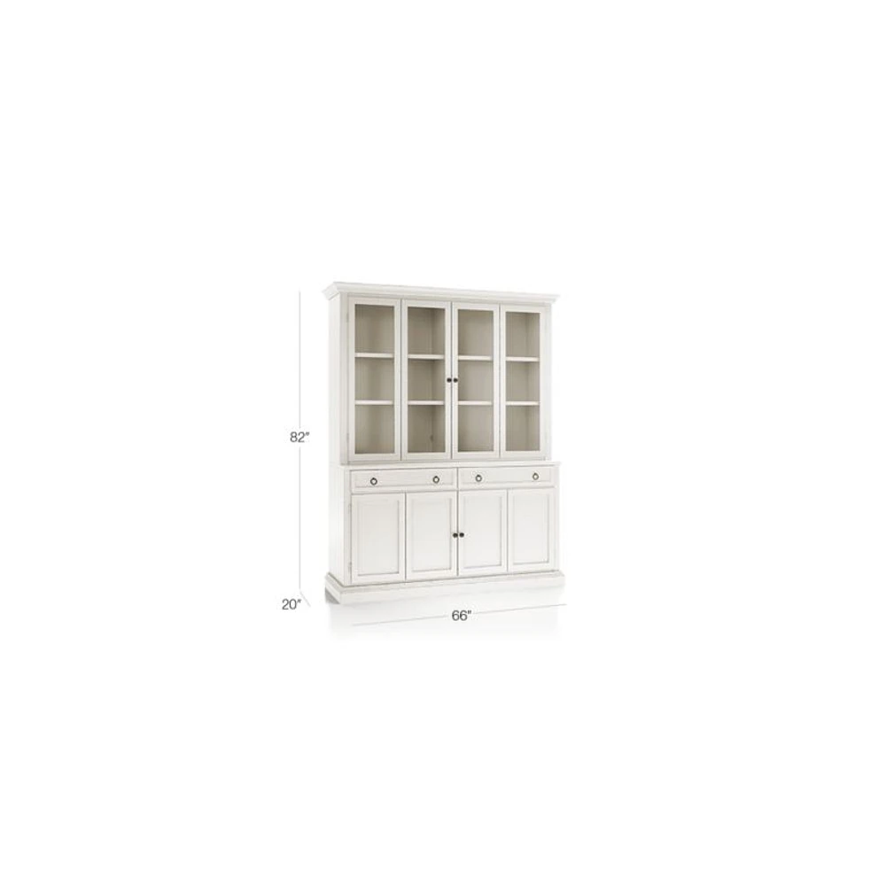 Cameo Dama 2-Piece Entertainment Center with Wood and Glass Doors