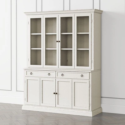 Cameo Dama 2-Piece Entertainment Center with Wood and Glass Doors