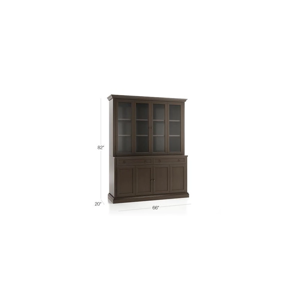 Cameo Pinot Lancaster 2-Piece Entertainment Center with Wood and Glass Doors
