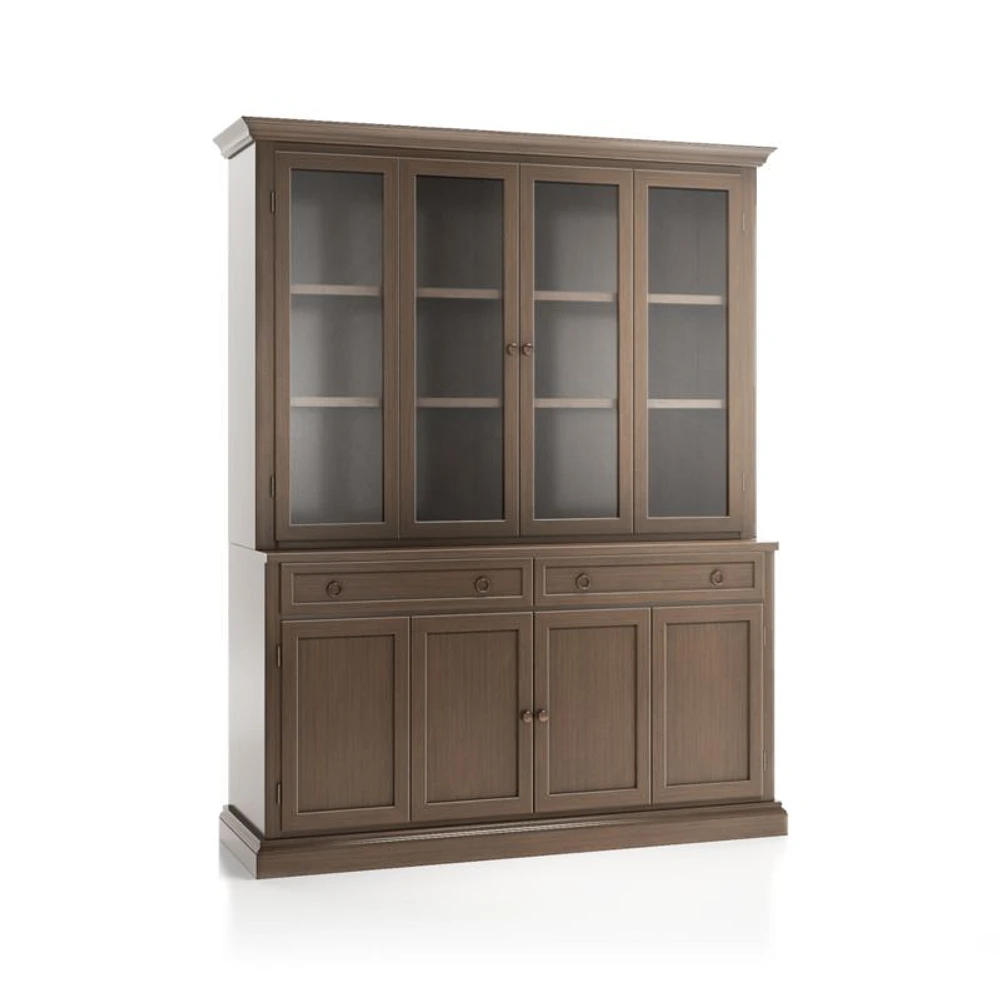 Cameo Pinot Lancaster 2-Piece Entertainment Center with Wood and Glass Doors