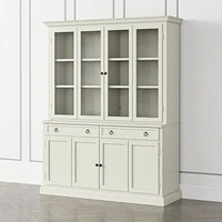Cameo Vamelie 2-Piece Entertainment Center with Wood and Glass Doors
