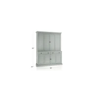 Cameo Blue Grey 2-Piece Entertainment Center with Wood Doors