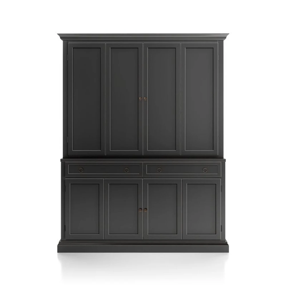 Cameo 2-Piece Bruno Black Entertainment Center