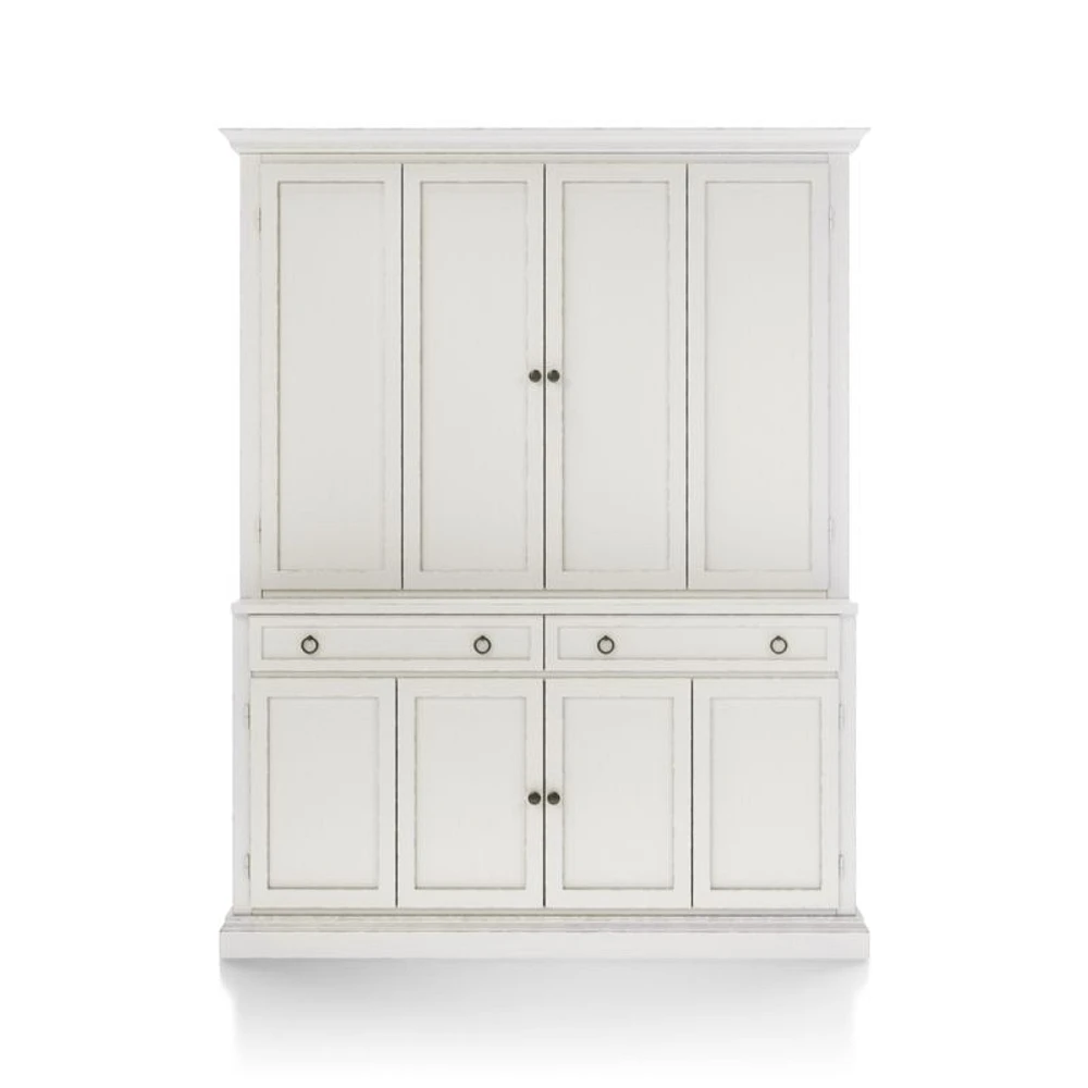 Cameo Dama 2-Piece Entertainment Center with Wood Doors