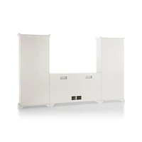 Cameo Dama 3-Piece Entertainment Center with Open Bookcases