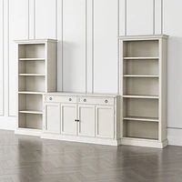 Cameo Dama 3-Piece Entertainment Center with Open Bookcases