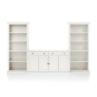 Cameo Dama 3-Piece Entertainment Center with Open Bookcases