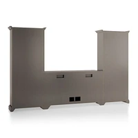 Cameo Grigio 3-Piece Entertainment Center with Open Bookcases