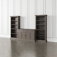 Cameo Grigio 3-Piece Entertainment Center with Open Bookcases