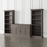 Cameo Grigio 3-Piece Entertainment Center with Open Bookcases