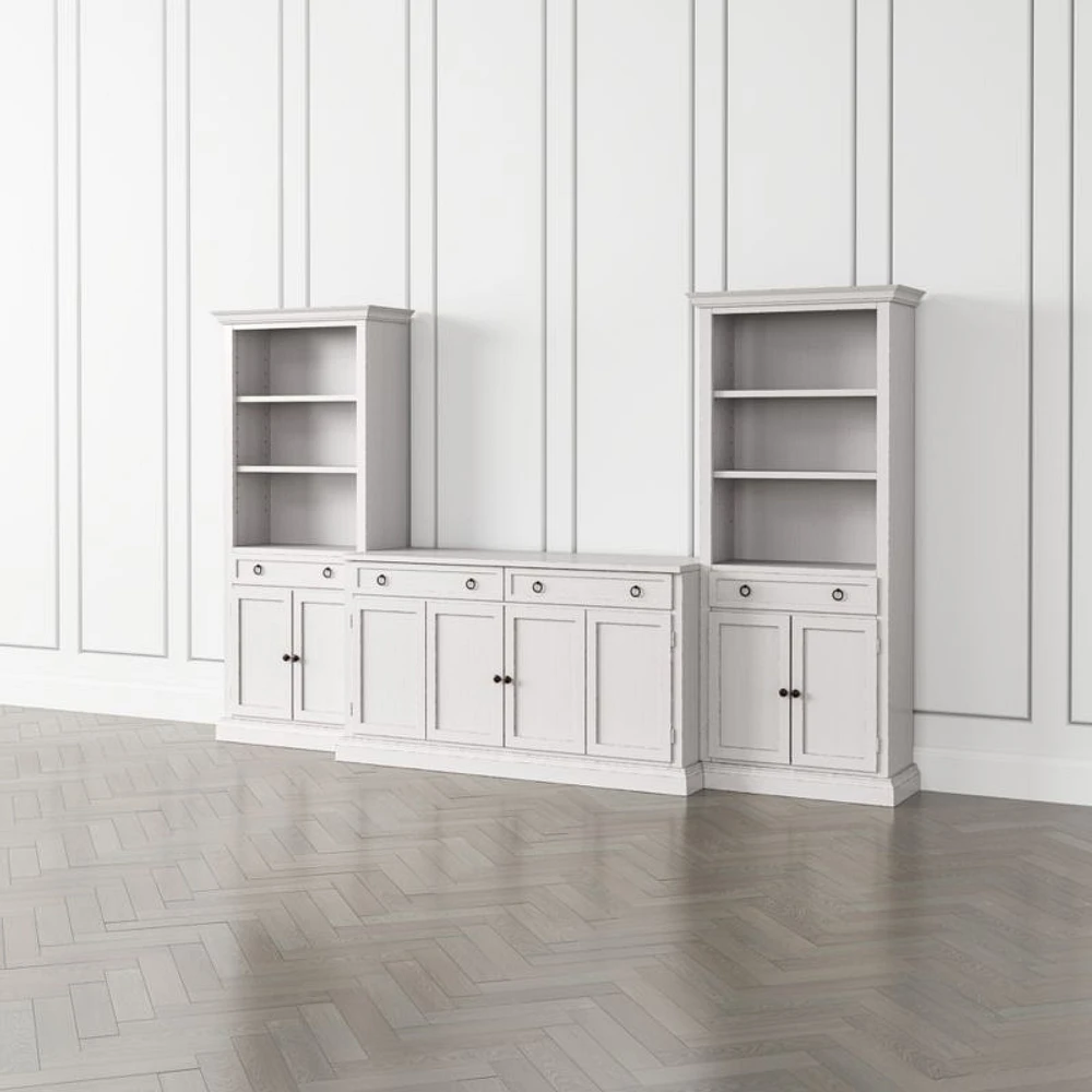 Cameo Dama 3-Piece Entertainment Center with Storage Bookcases