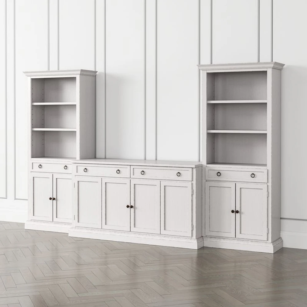 Cameo Dama 3-Piece Entertainment Center with Storage Bookcases