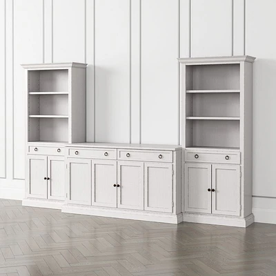 Cameo Dama 3-Piece Entertainment Center with Storage Bookcases