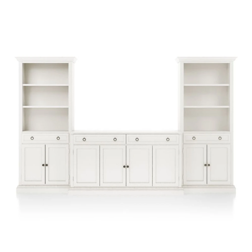 Cameo Dama 3-Piece Entertainment Center with Storage Bookcases