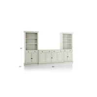 Cameo Vamelie 3-Piece Entertainment Center with Storage Bookcases