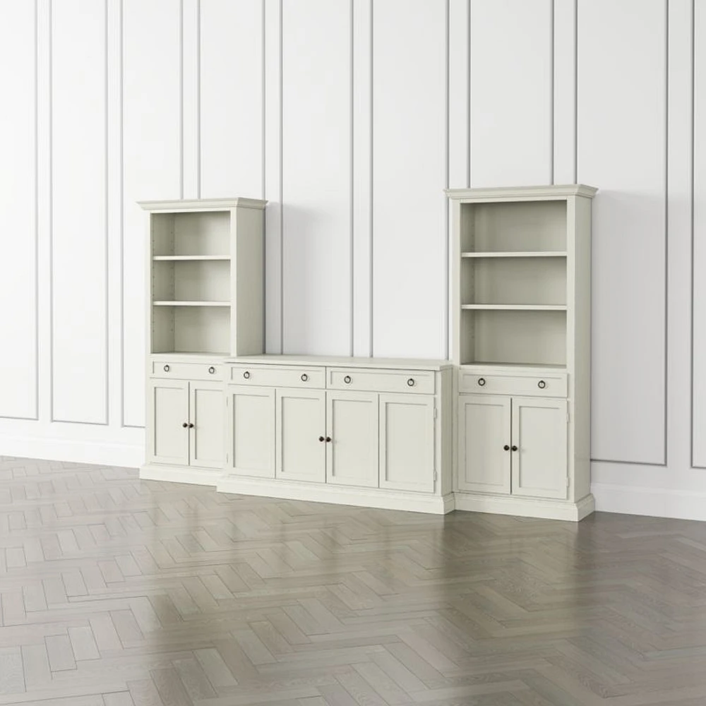 Cameo Vamelie 3-Piece Entertainment Center with Storage Bookcases